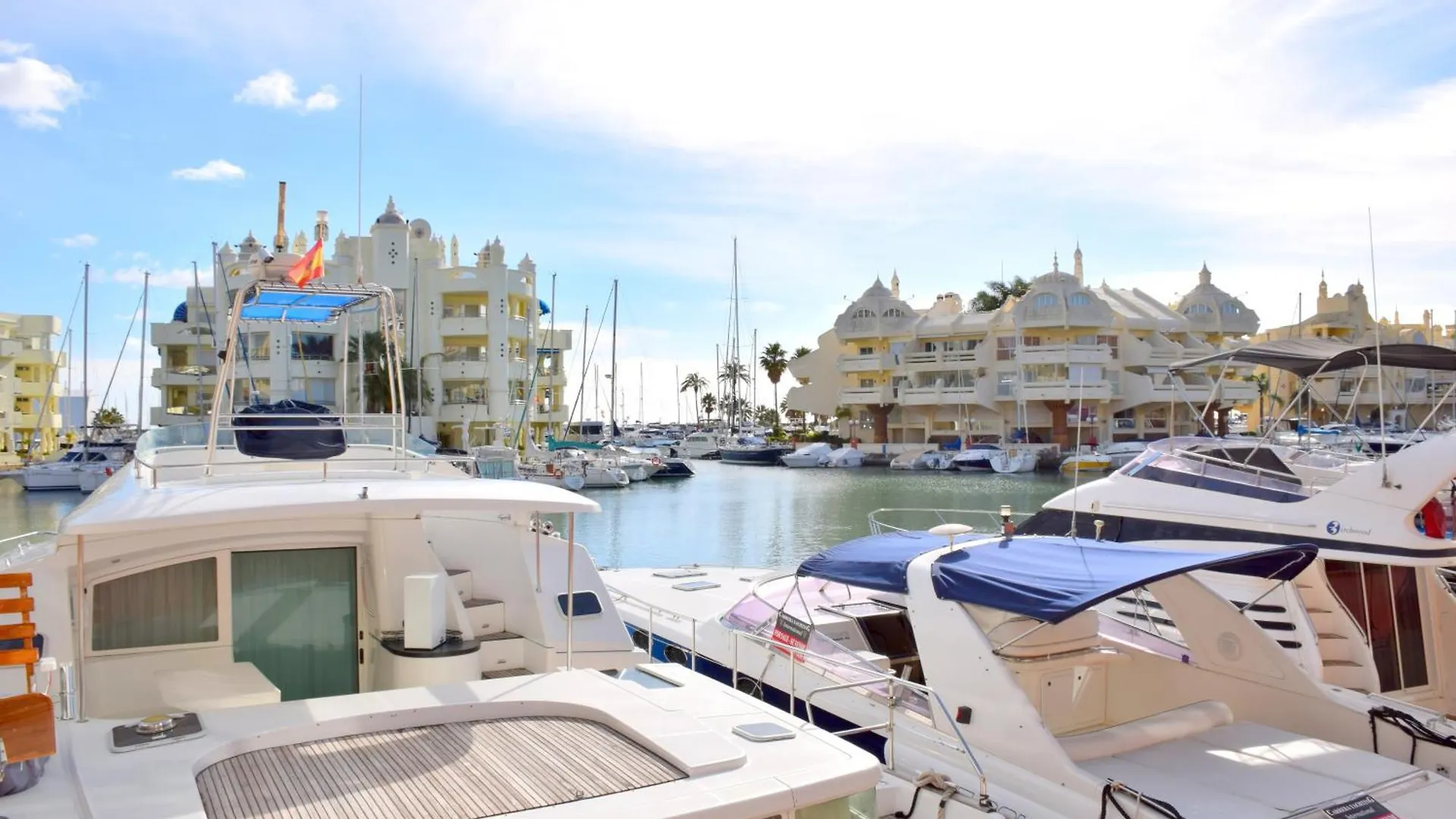 Nordic 1 Bedroom Apartment On Island Complex In Marina Harbour Benalmadena Spain